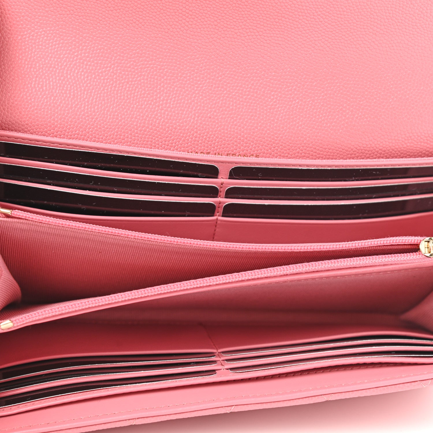 Chanel Caviar Quilted Large Gusset Flap Wallet Dark Pink 6 of 9