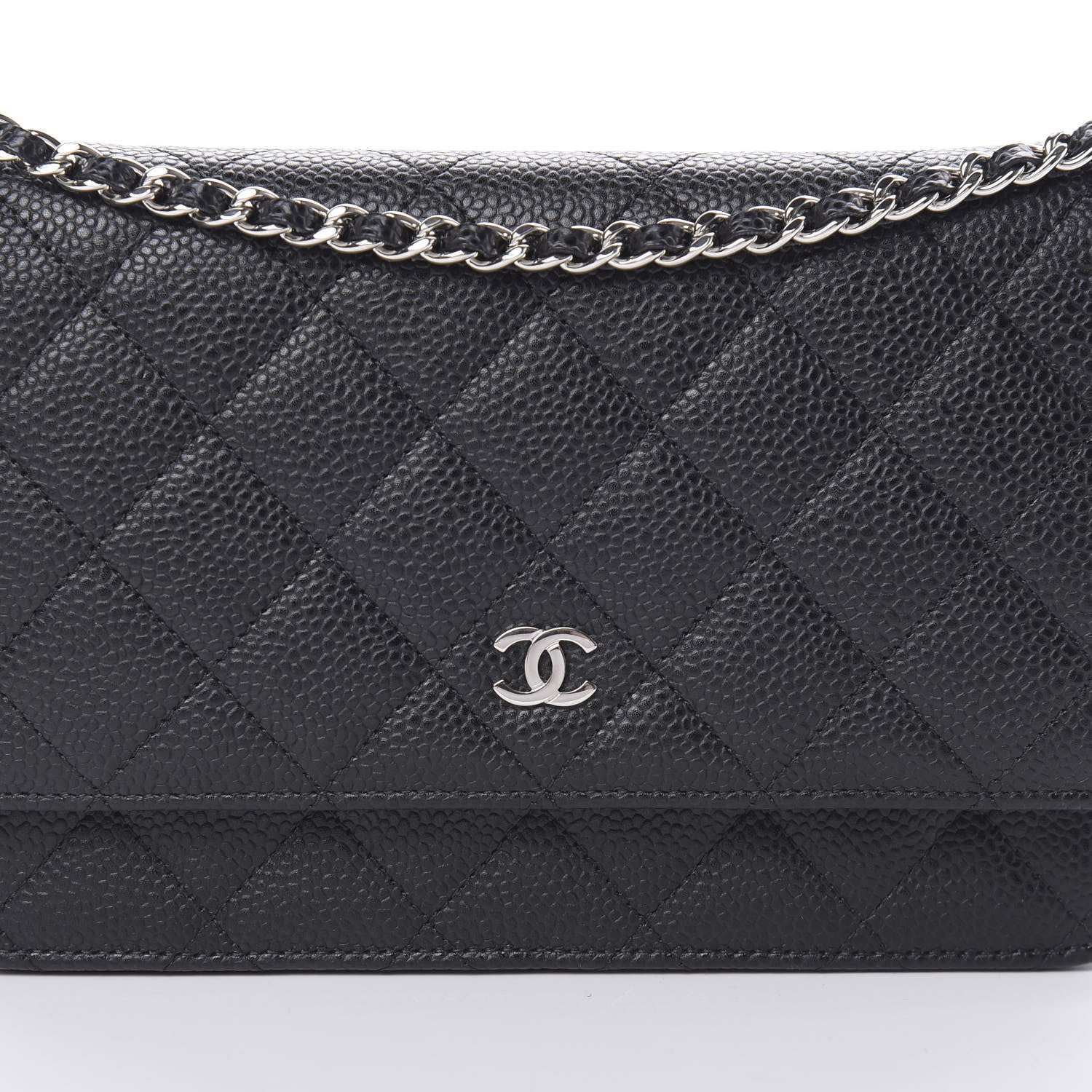 Chanel Caviar Quilted Wallet On Chain WOC Black 9 of 11