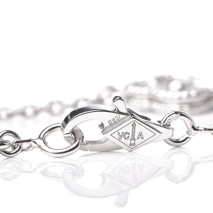 Van Cleef & Arpels 18K White Gold Diamond 6 Motifs Sweet Alhambra Bracelet 6 of 7