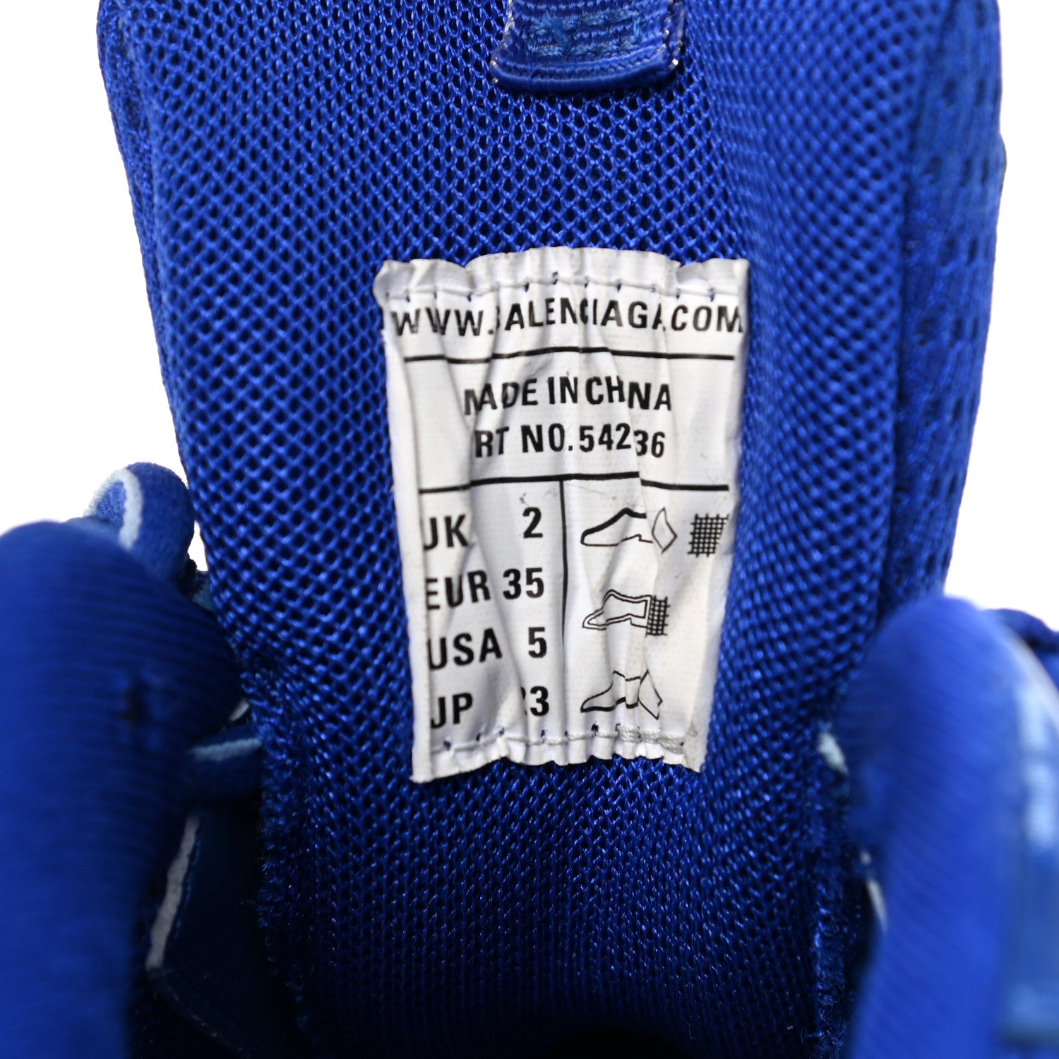 Balenciaga Mesh Nylon Womens Track Sneakers 35 Faded Blue 8 of 9