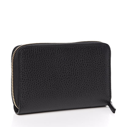 Gucci Dollar Calfskin Medium GG Zip Around Wallet Black 3 of 8
