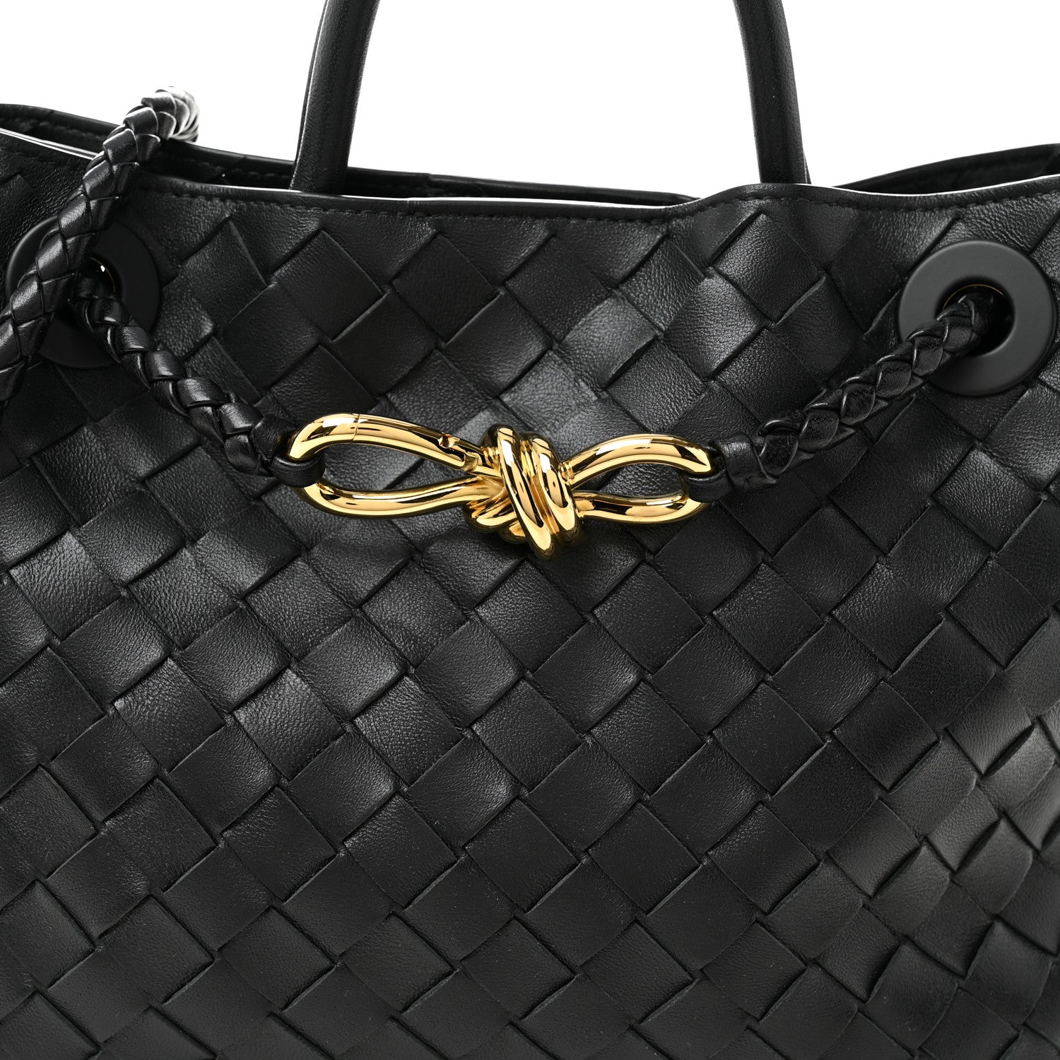 Bottega Veneta Nappa Intrecciato Small Andiamo Shoulder Bag Black 7 of 9