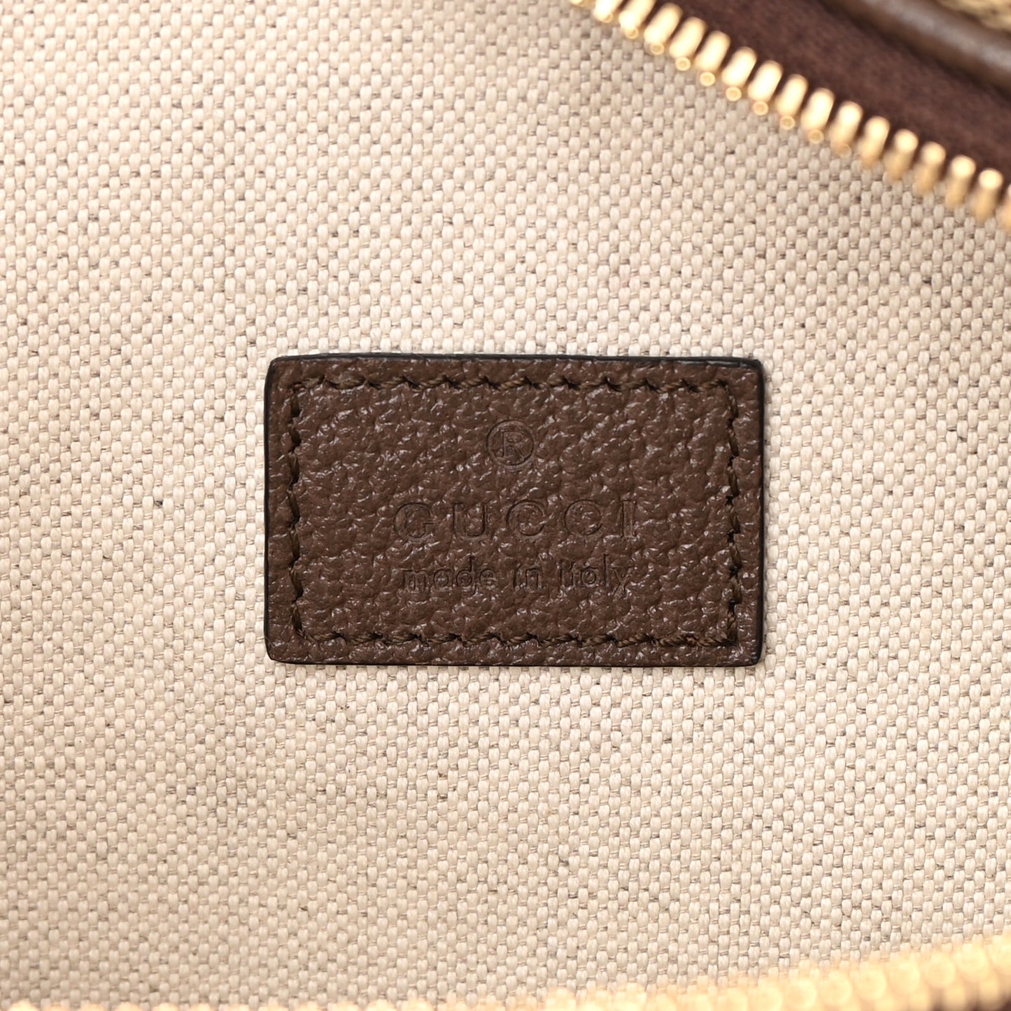 Monogram Jumbo GG Textured Dollar Calfskin Web Belt Bag Camel Ebony New Acero