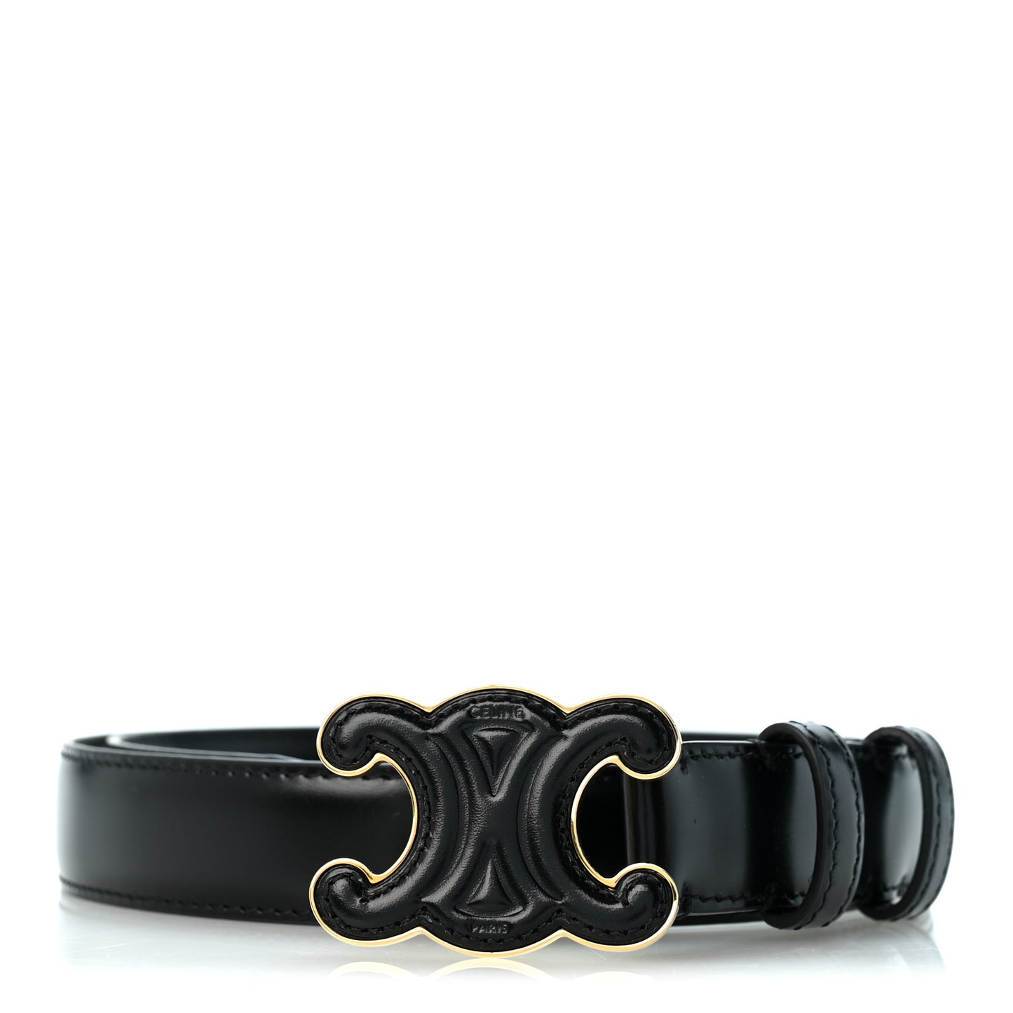 Box Calfskin Medium 25mm Triomphe Belt 75 30 Black