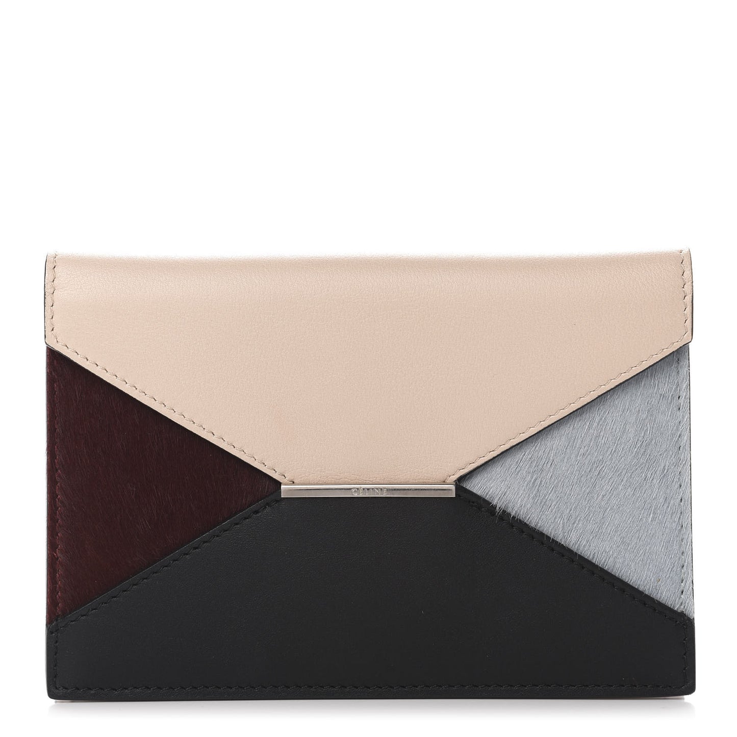 Pony Hair Calfskin Diamond Compact Multifunction Wallet Blush