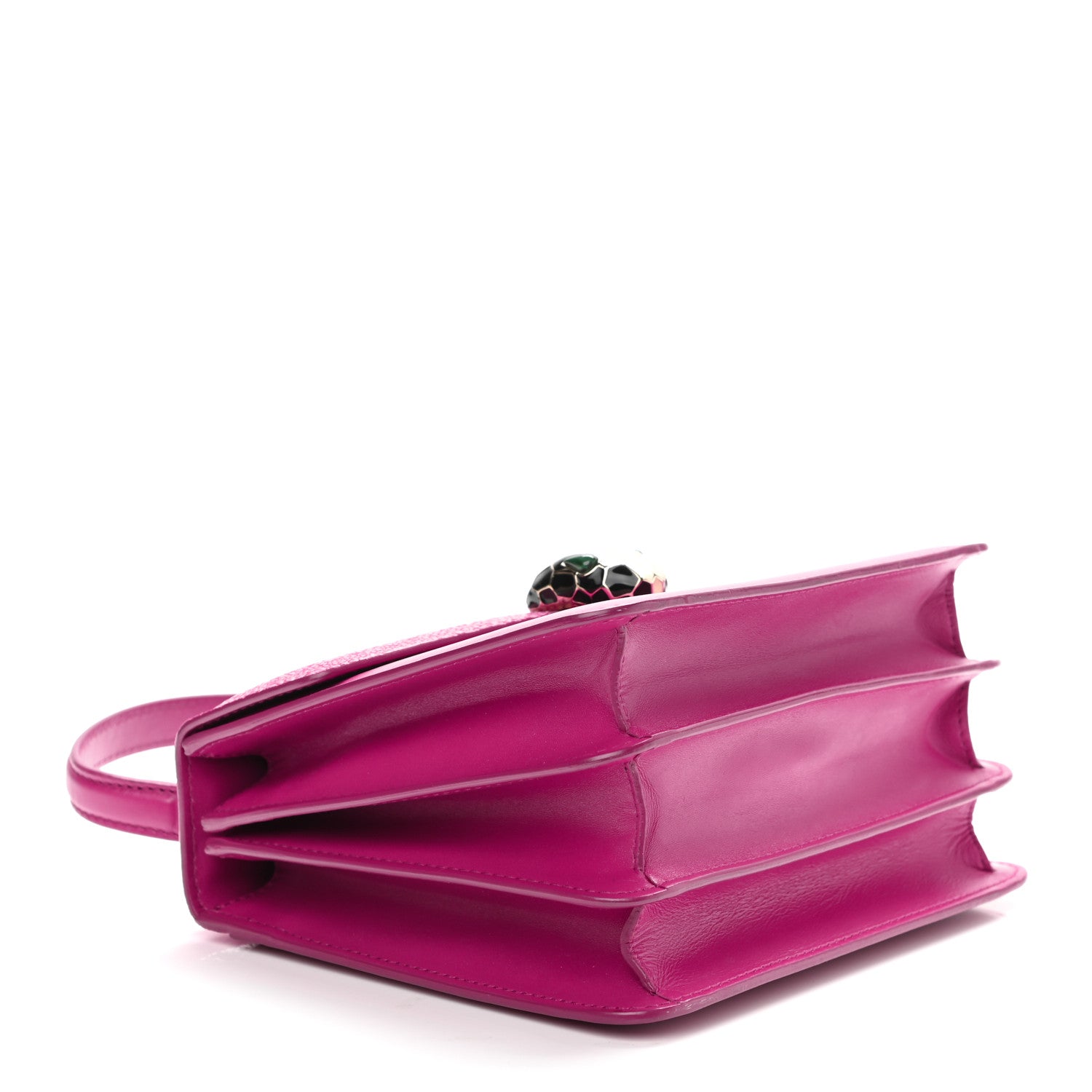 Bulgari Calfskin Galuchat Serpenti Forever Crossbody Pink 4 of 9