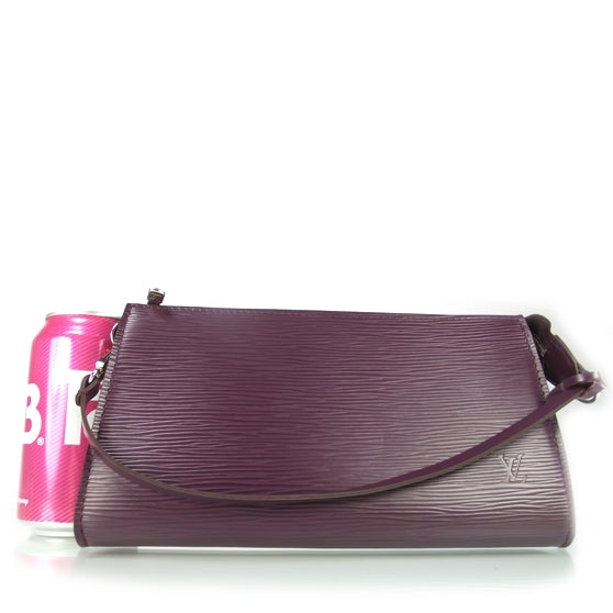 Epi Pochette Accessories Bag Cassis Purple