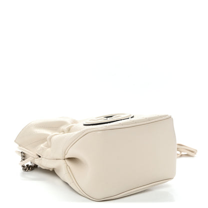 Gucci Sakai Be Green Calfskin Diagonal Stitched Mini Blondie Bucket Bag Mystic White 4 of 10