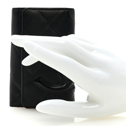 Chanel Calfskin Quilted Cambon 6 Key Holder Black 2 of 8