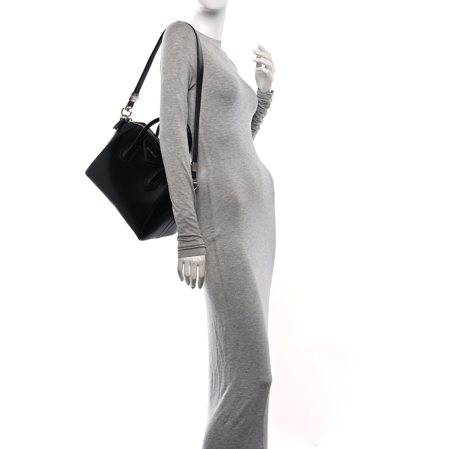 Givenchy Shiny Lord Calfskin Medium Antigona Black 2 of 10