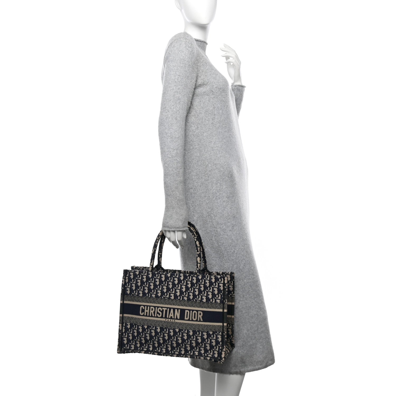 Christian Dior Oblique Medium Book Tote Blue Multicolor 2 of 11