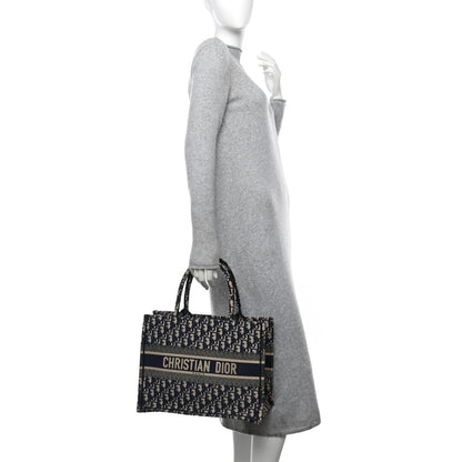 Christian Dior Oblique Medium Book Tote Blue Multicolor 2 of 11