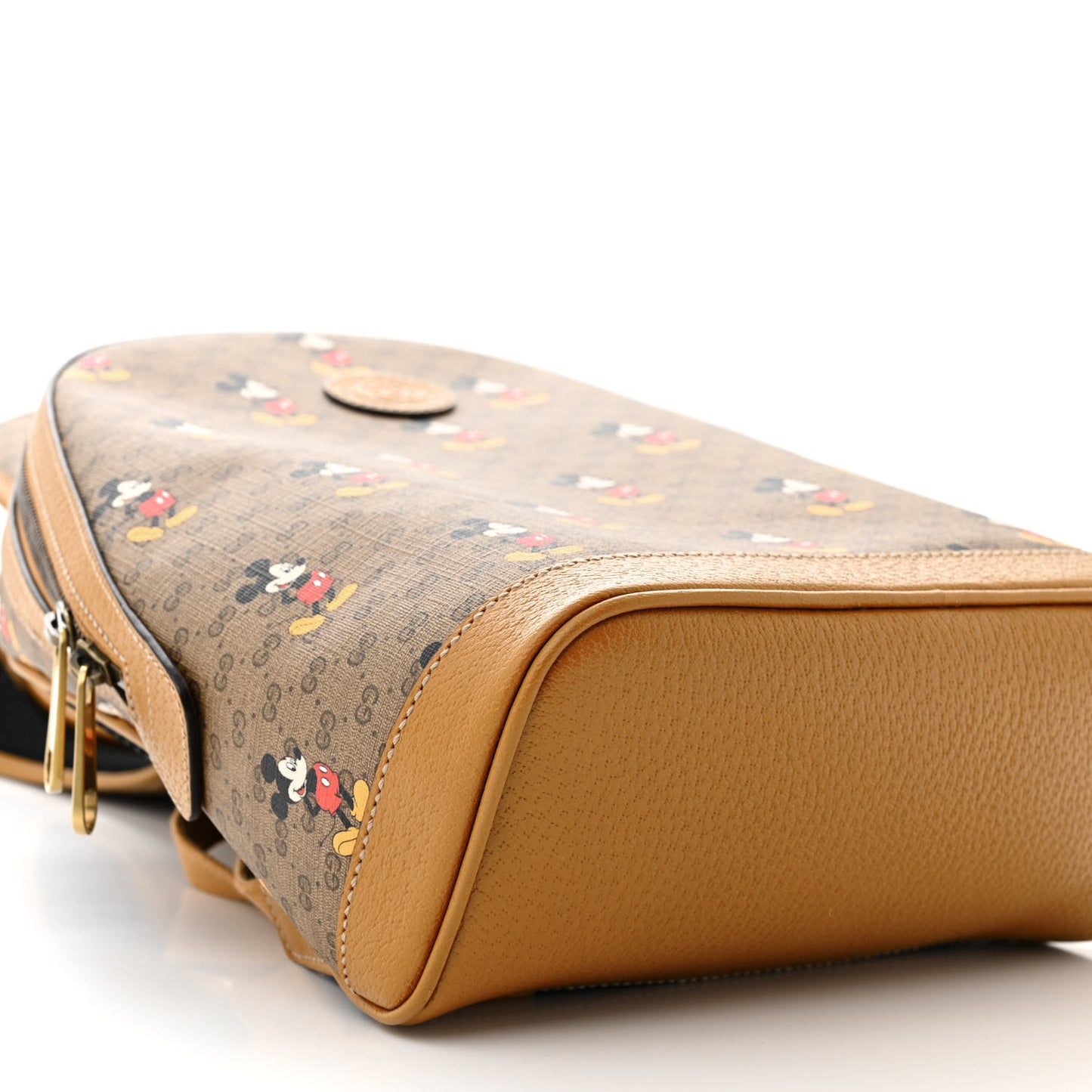 X DISNEY Mini Vintage GG Supreme Monogram Mickey Mouse Small Dome Backpack Beige Vintage Sun Oil