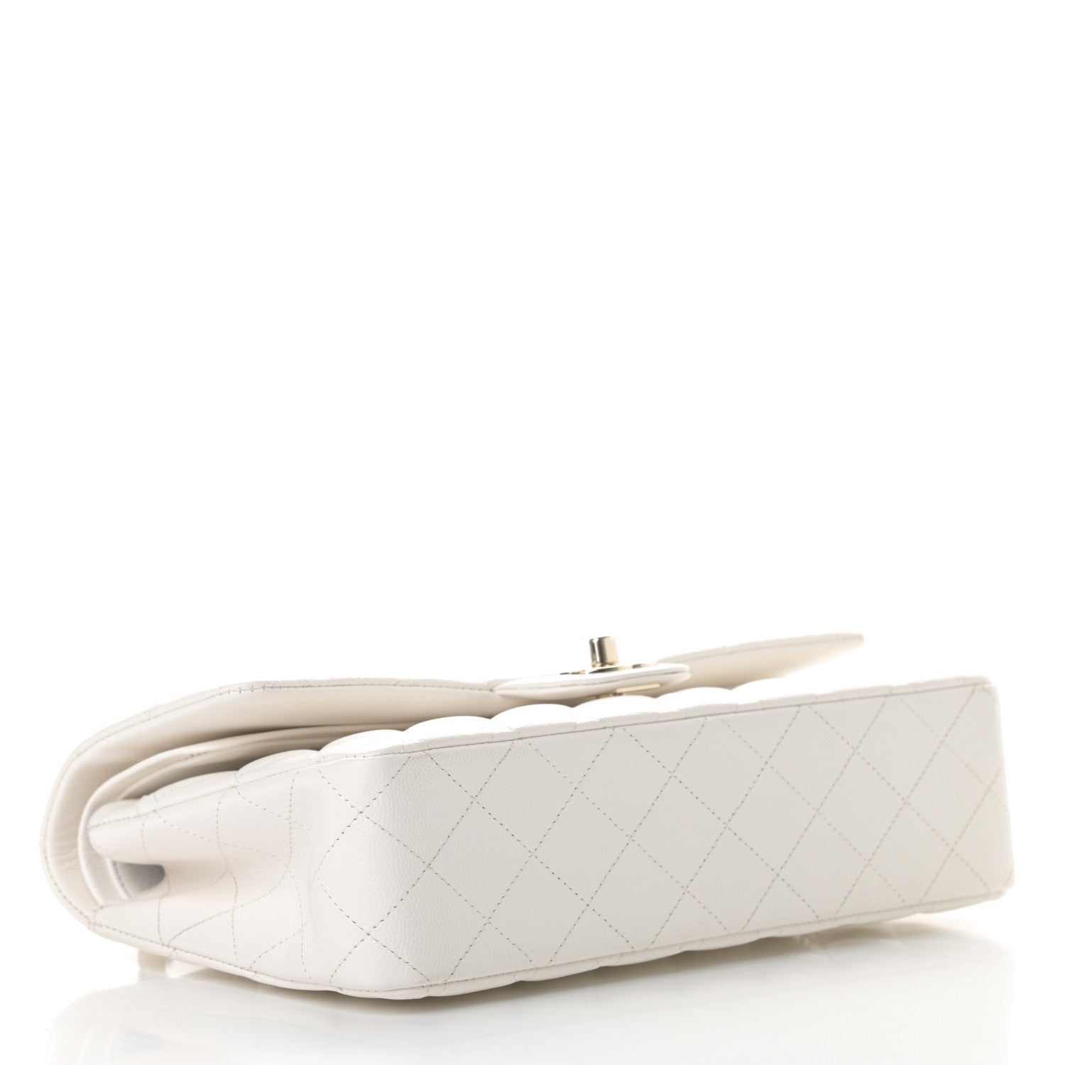 Chanel Caviar Quilted Medium Double Flap White 4 of 11