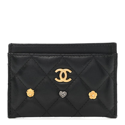 Chanel Lambskin Lucky Charms Card Holder Black 1 of 7