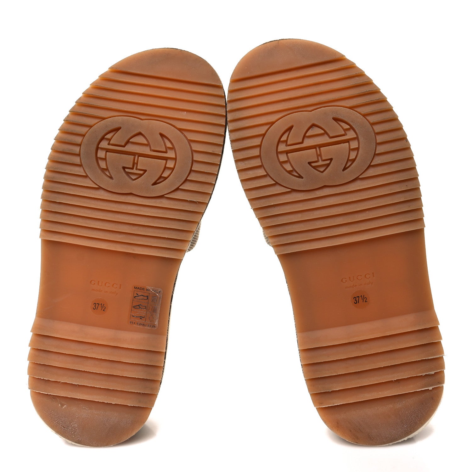 Gucci Monogram Jumbo GG Angelina Platform 55mm Slide Sandals 37.5 Beige 5 of 8