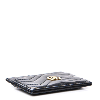 Gucci Calfskin Matelasse GG Marmont Card Holder Black 3 of 10