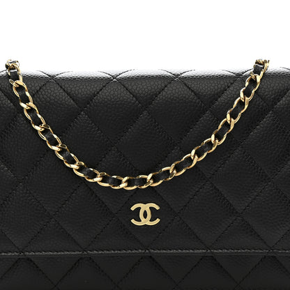 Chanel Caviar Quilted Wallet On Chain WOC Black 9 of 14