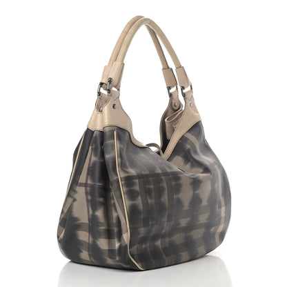 Burberry Smoked Check Hobo Black 3 of 14