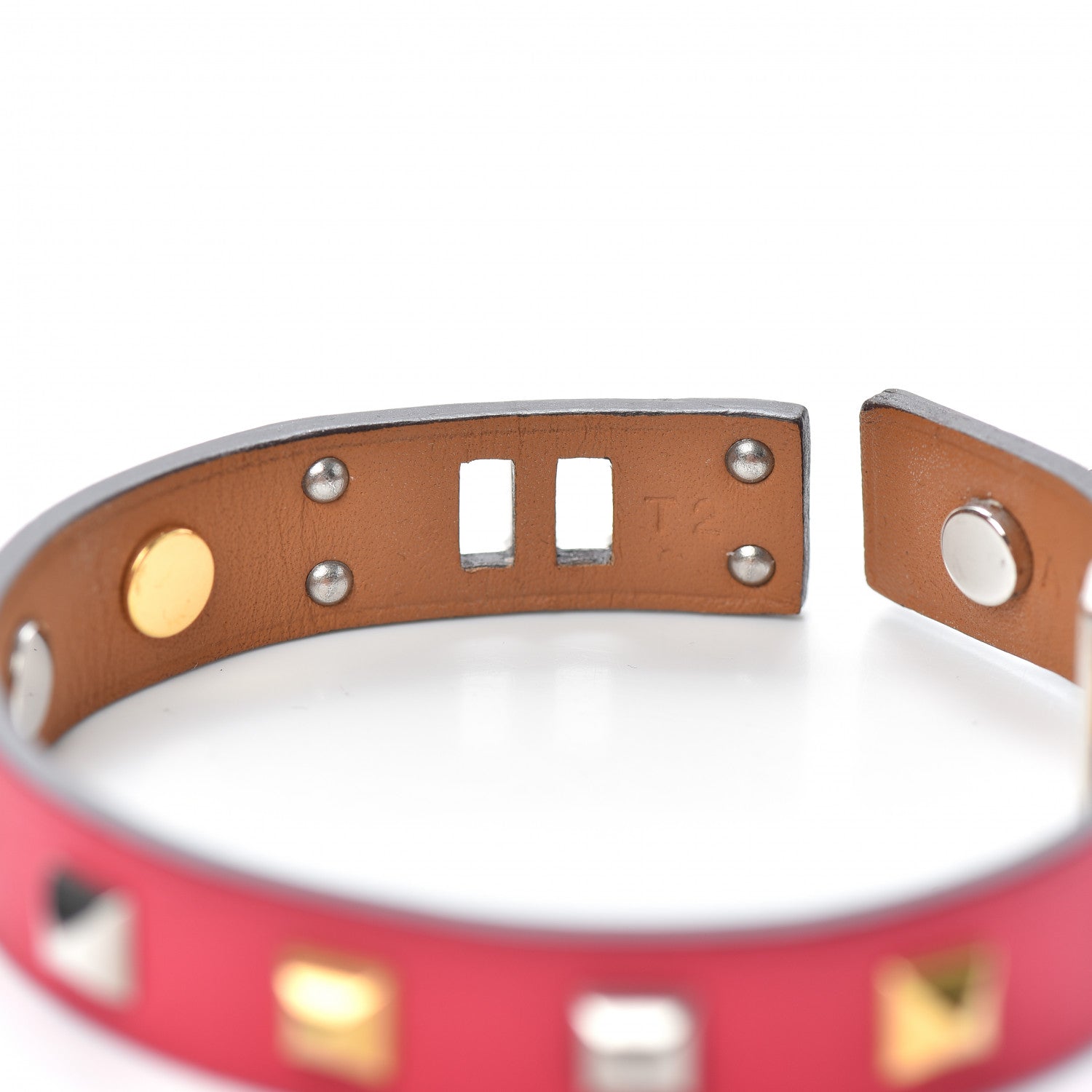 Hermes Swift Mini Dog Clous Carres Bracelet T2 Rose Extreme 5 of 6