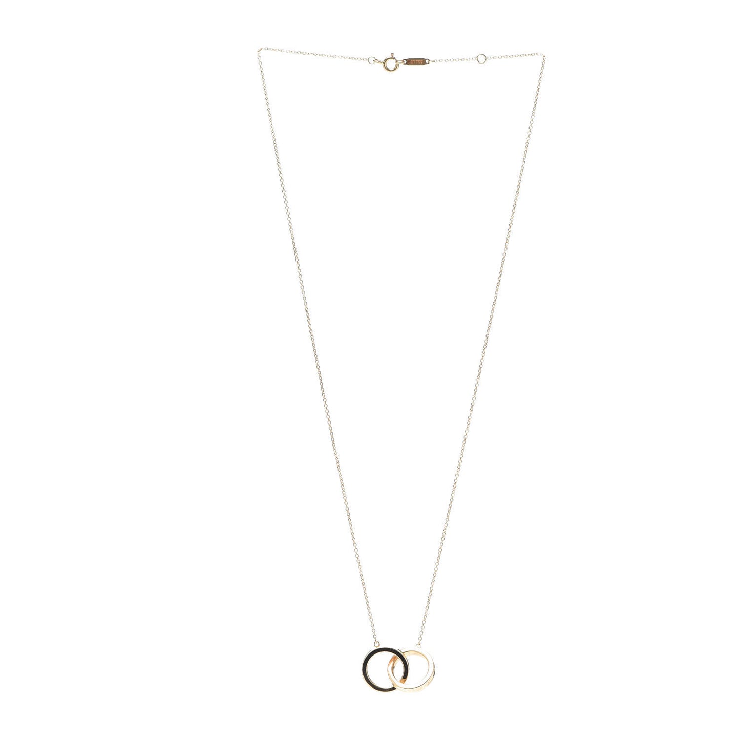 18K Yellow Gold 1837 Interlocking Circles Pendant Necklace