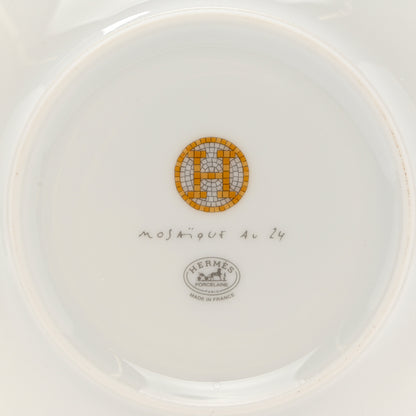 Hermes Porcelain Mosaique Au 24 Bread And Butter Plate Set of 2 Gold 4 of 5