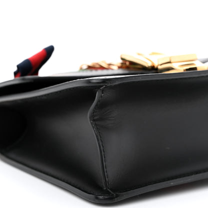 Gucci Calfskin Mini Sylvie Chain Shoulder Bag Black 9 of 12