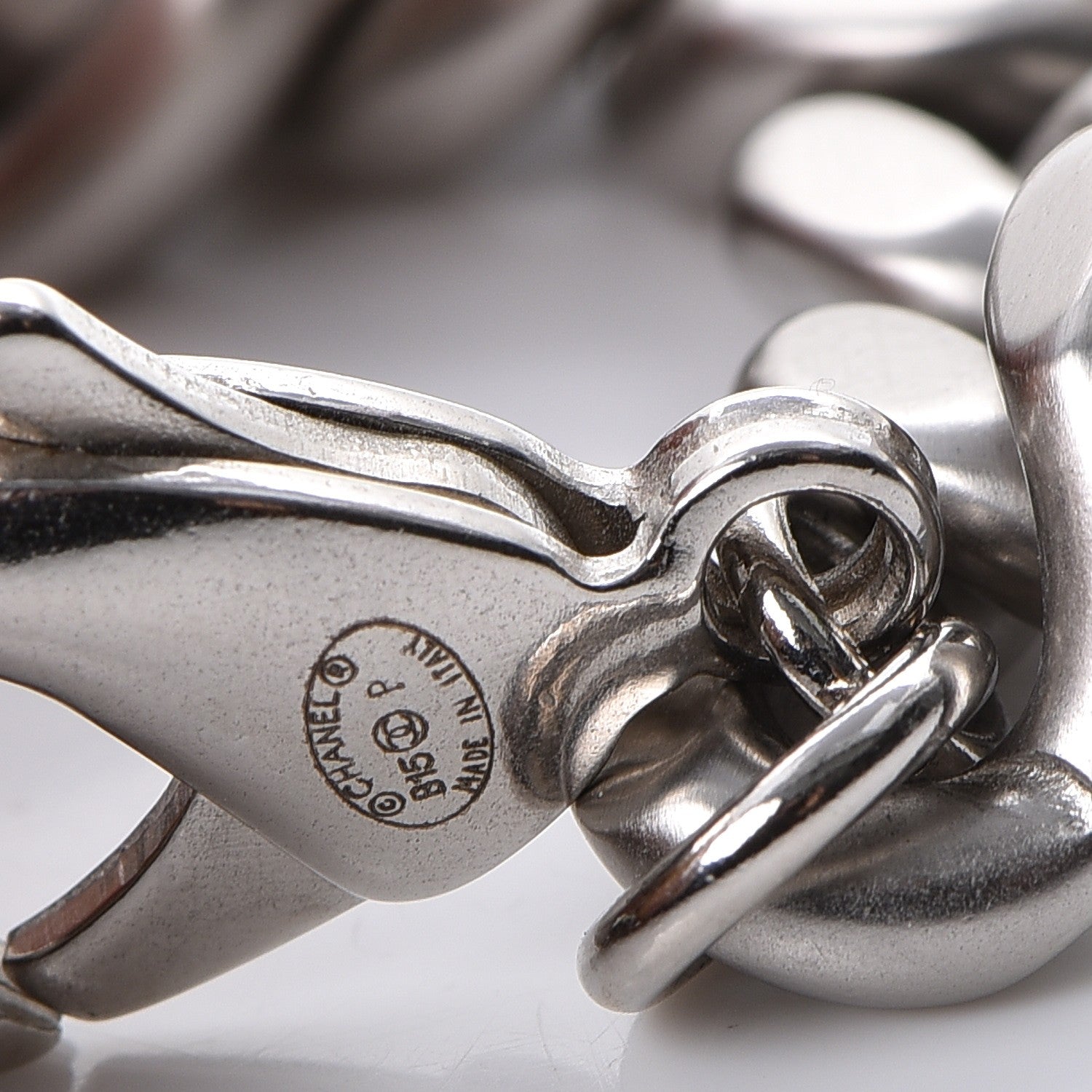 Chanel Chain ID CC Bracelet Silver 8 of 9
