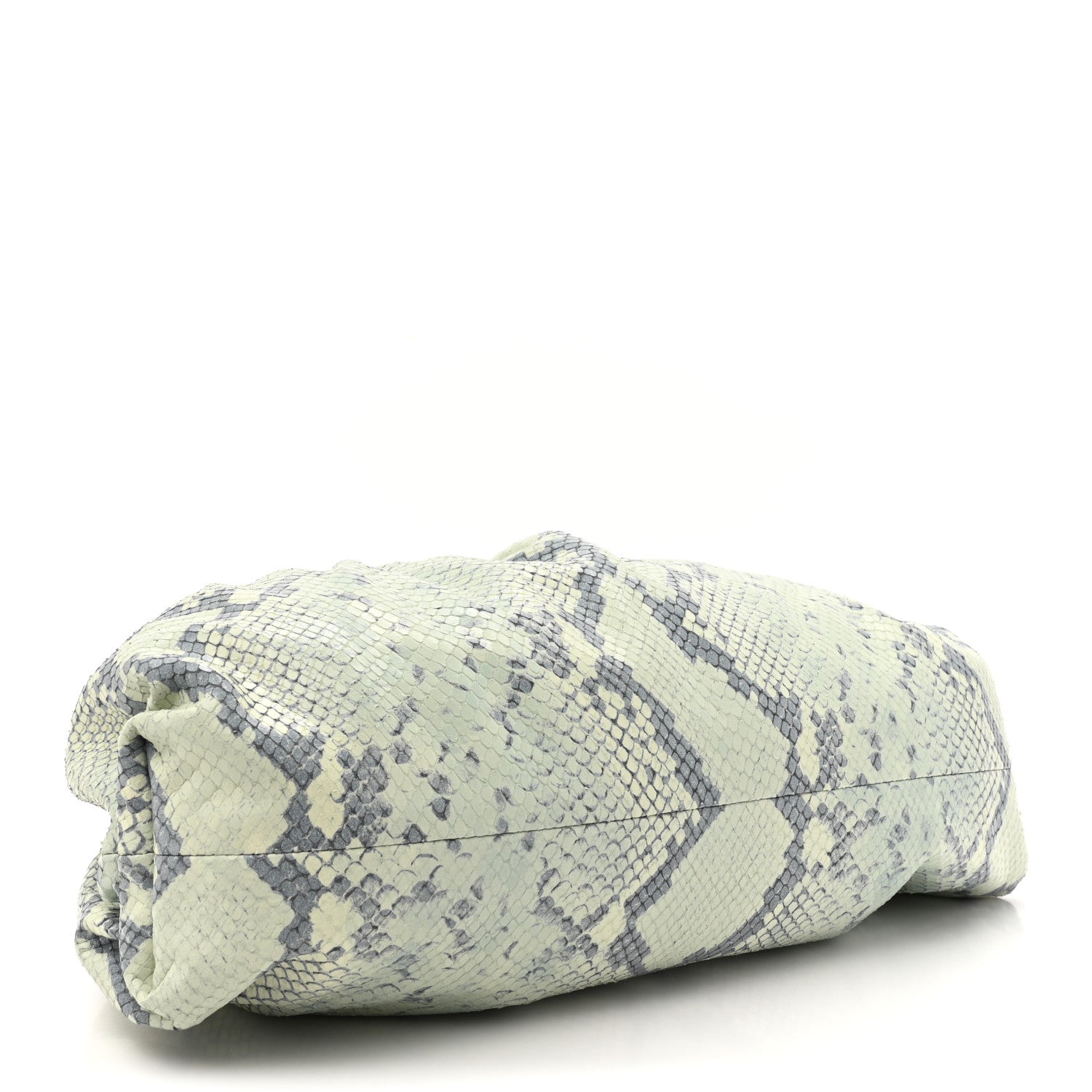 Bottega Veneta Goatskin Snakeskin The Pouch Oversized Clutch Cantaloupe 4 of 10