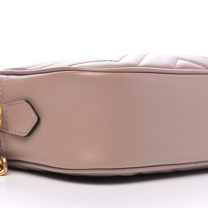 Gucci Calfskin Matelasse Mini GG Marmont Chain Shoulder Bag Porcelain Rose 8 of 10
