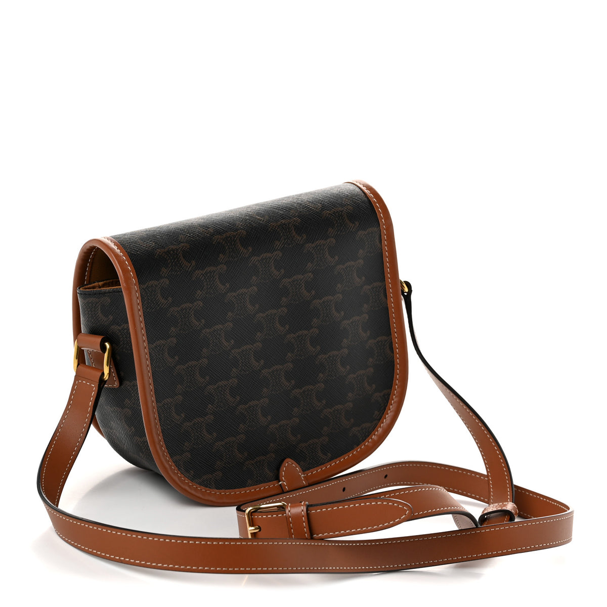 Triomphe Canvas Medium Folco Bag Tan