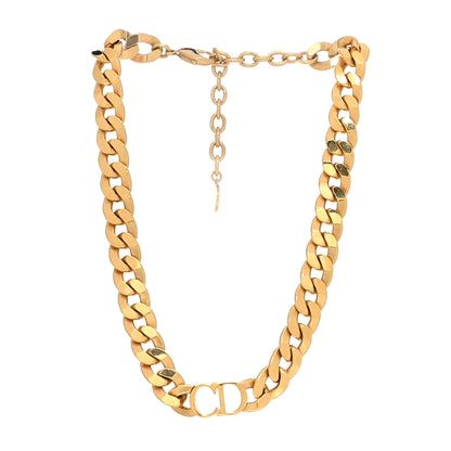 Christian Dior Metal Danseuse Etoile Chain Choker Necklace Gold 2 of 3