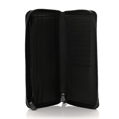 Louis Vuitton Calfskin Monogram Shadow Vertical Zippy Wallet Black 5 of 8