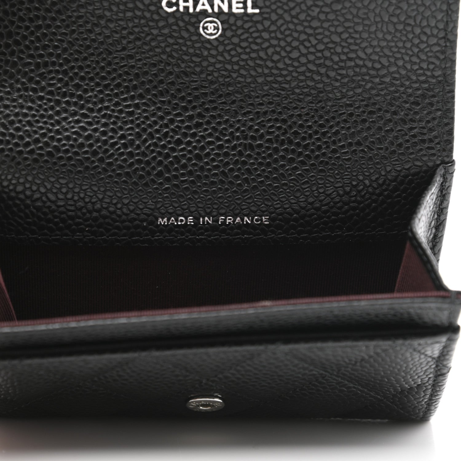 Chanel Caviar Quilted Flap Card Holder Wallet Black 7 of 9