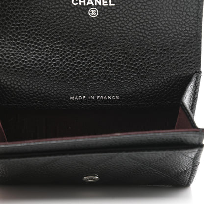 Chanel Caviar Quilted Flap Card Holder Wallet Black 7 of 9