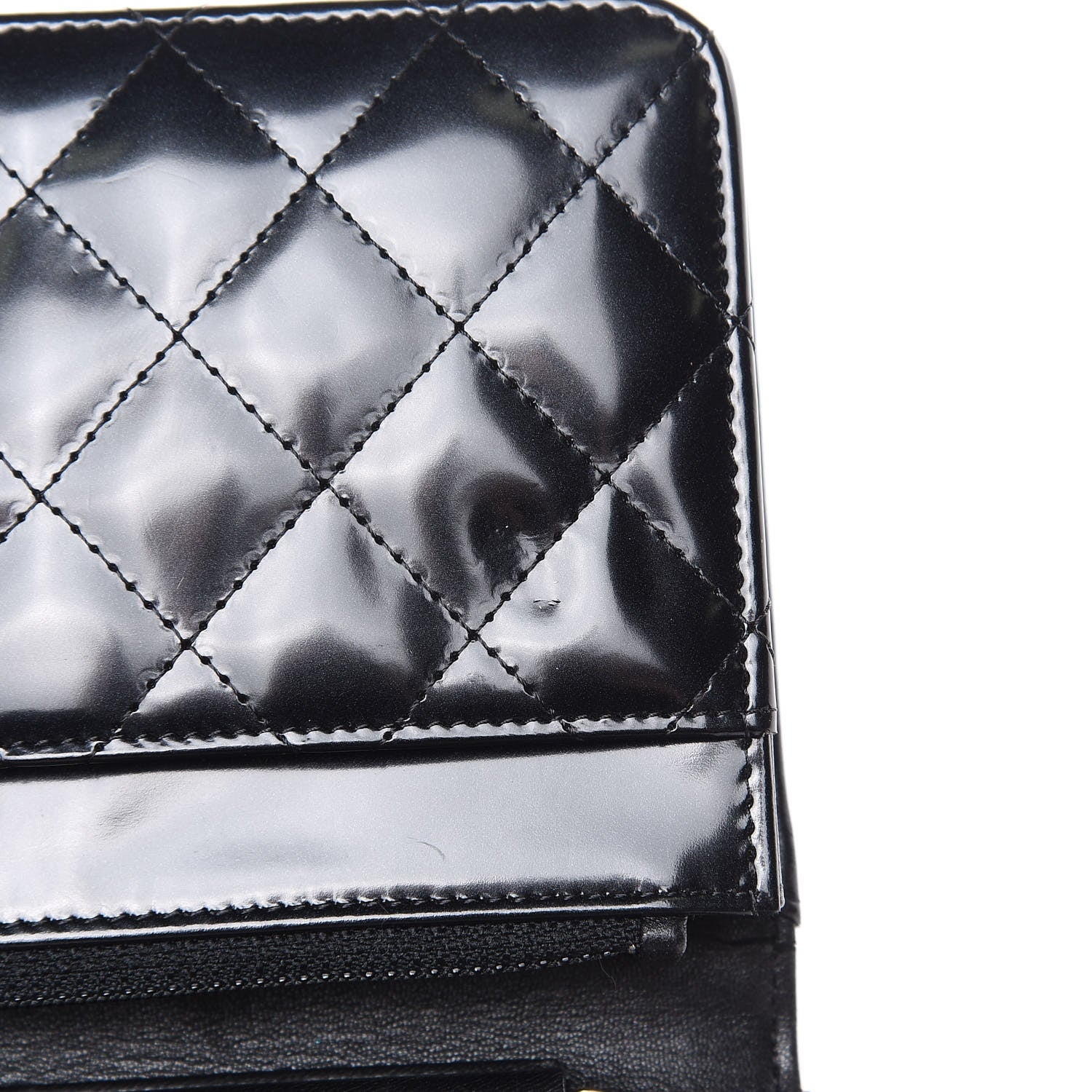 Chanel Glazed Calfskin Quilted Boy Wallet On Chain WOC Black 17 of 19