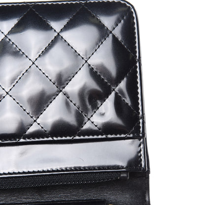 Chanel Glazed Calfskin Quilted Boy Wallet On Chain WOC Black 17 of 19