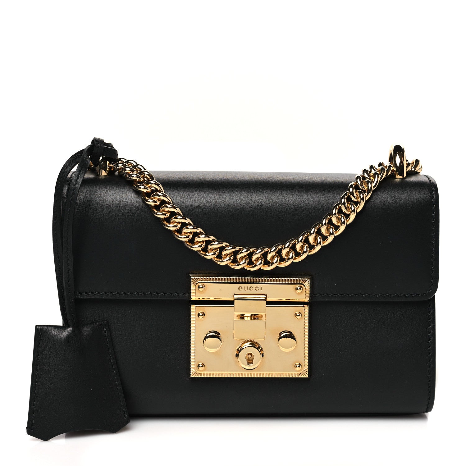 Gucci Calfskin Small Padlock Shoulder Bag Black 1 of 10