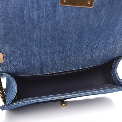 Chanel Denim Patchwork Medium Boy Flap Blue 5 of 10