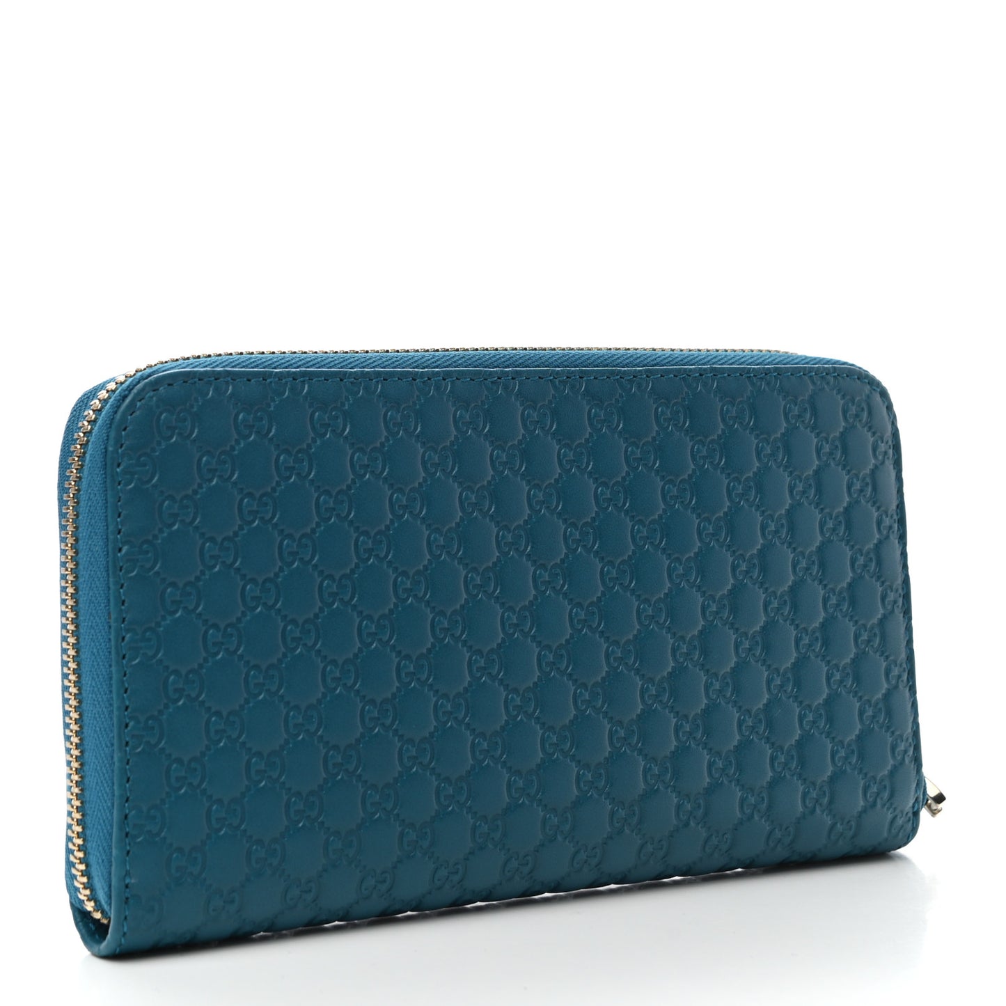 Microguccissima Zip Around Wallet Deep Cobalt