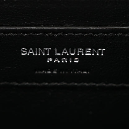 Saint Laurent Box Calfskin Monogram Medium Solferino Satchel Black 6 of 11