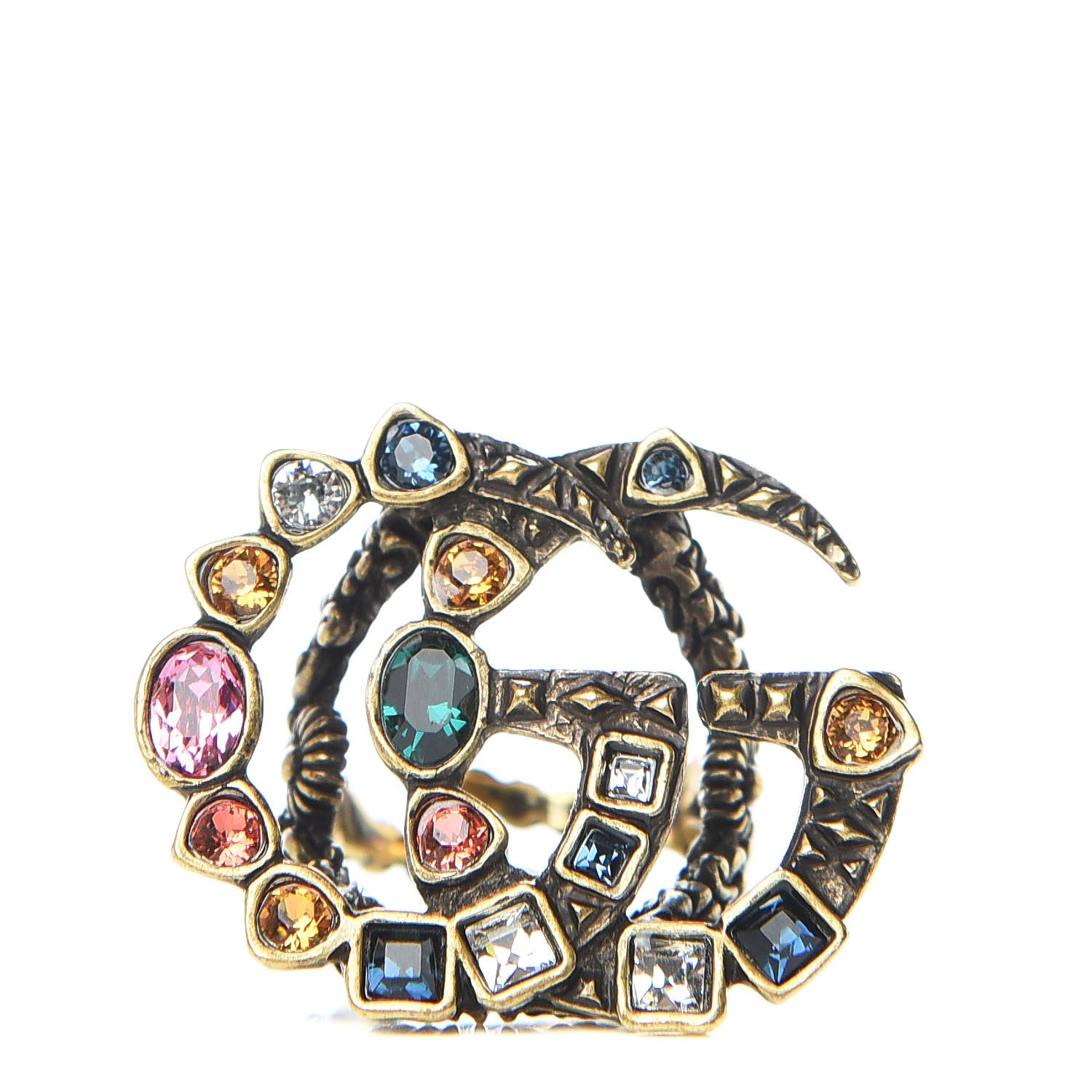 Gucci Crystal Double G Ring 6.5 Multicolor 1 of 4