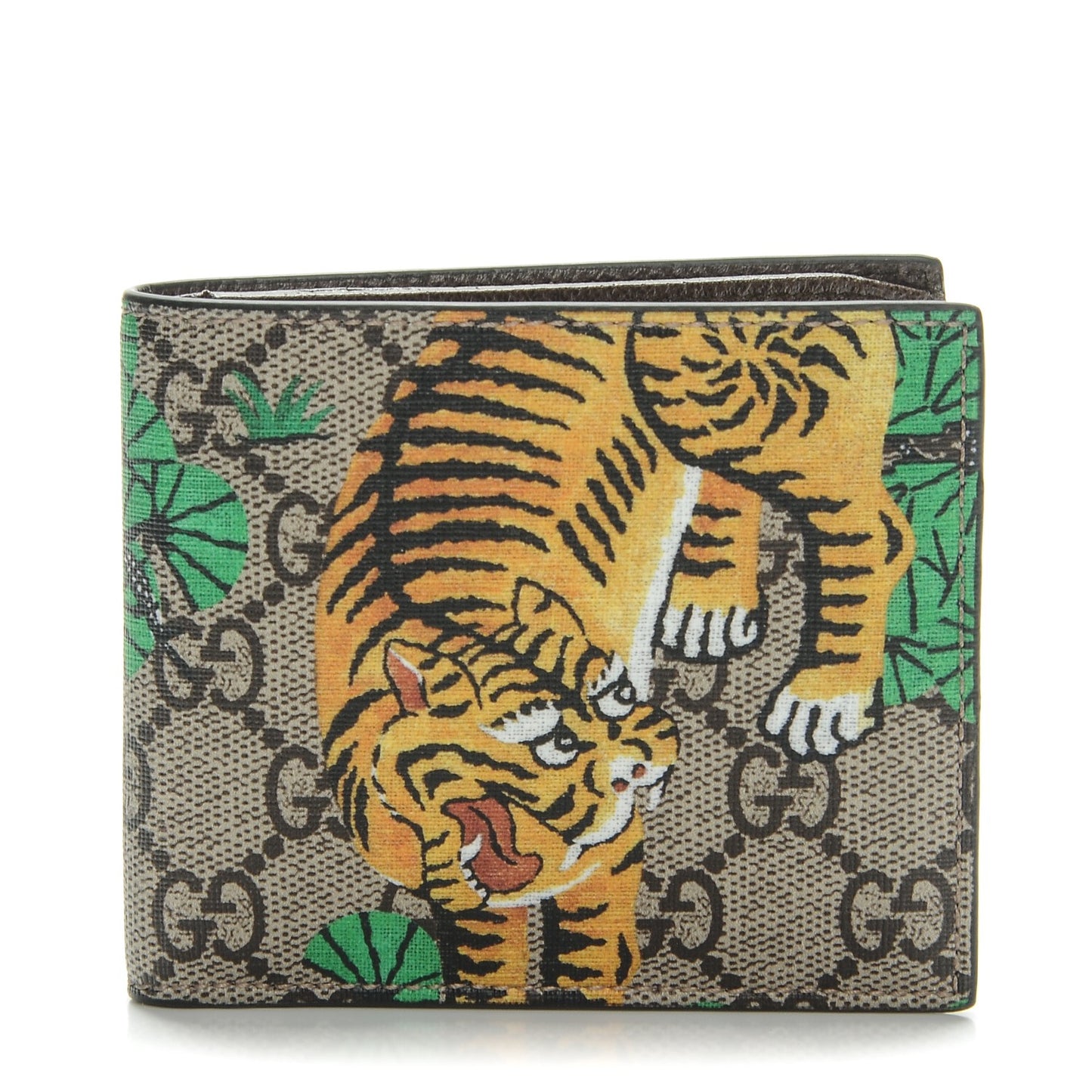 GG Supreme Monogram Bengal Bi-Fold Wallet Beige Yard