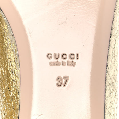 Gucci Galassia GG Marmont Fringe Flats 37 Platino 6 of 9