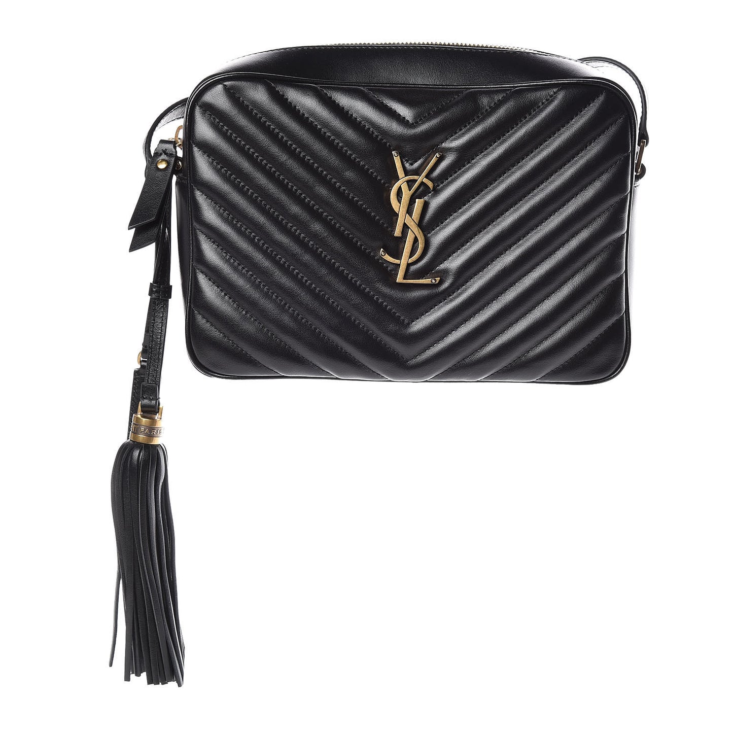Calfskin Matelasse Monogram Lou Camera Bag Black