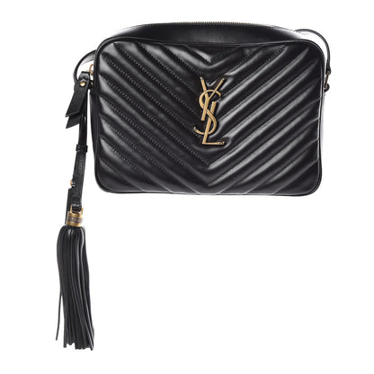 Saint Laurent Calfskin Matelasse Monogram Lou Camera Bag Black 1 of 9