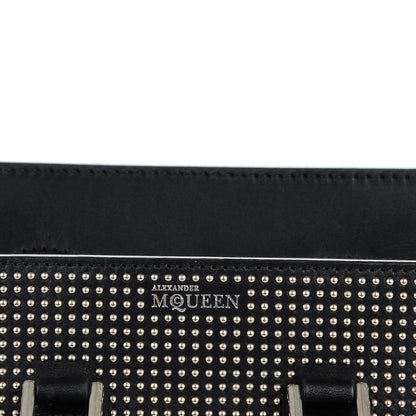 Alexander McQueen Calfskin Studded Mini Heroine Shoulder Bag Black 8 of 8