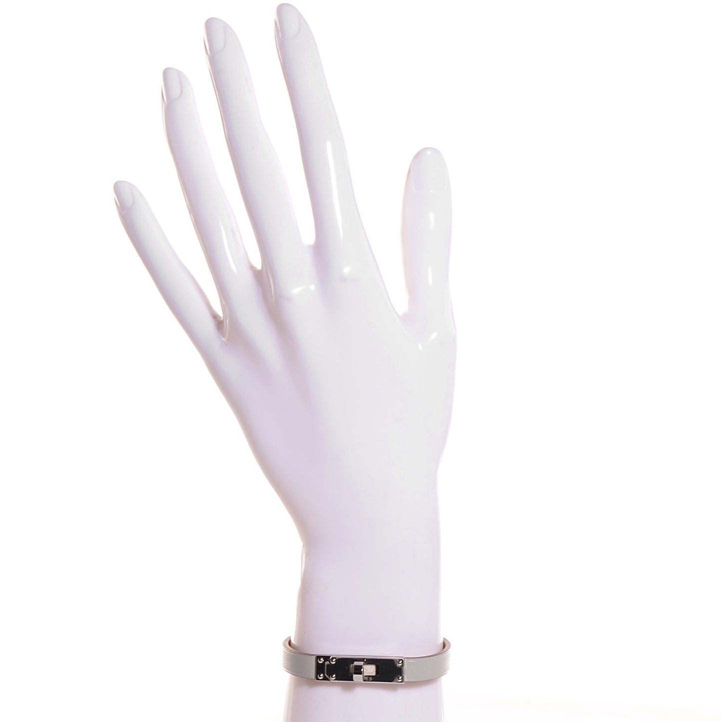 Tadelakt Micro Kelly Bracelet Gris Perle XS