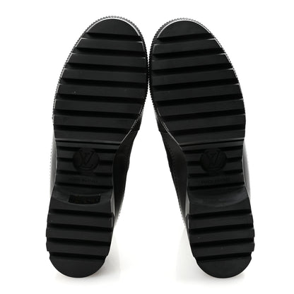 Louis Vuitton Suede Monogram Laureate Platform Desert Boots 37 Kaki Black 6 of 10