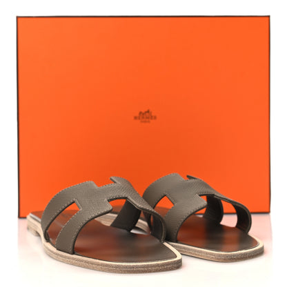 Hermes Epsom Oran Sandals 36 Etoupe 9 of 9